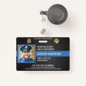 Customizable Law Enforcement Police Employee ID Badge (Voorkant met intrekbare)