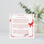 Customizable Letter From Santa- For Kids Feestdagenkaart (Staand voorkant)