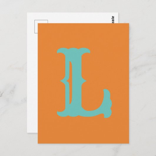 Customizable Letters and Cozaar! L Postcard Briefkaart (Voorkant / Achterkant)
