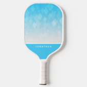Customizable Light Blue Diamond Pattern Pickleball Pickleball Paddle (Achterkant)