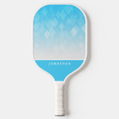 Customizable Light Blue Diamond Pattern Pickleball Pickleball Paddle (Voorkant)