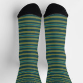 Customizable Light Dark Yellow Green Stripes  Sokken (Top)