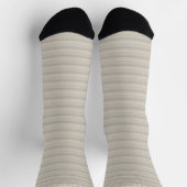 Customizable Light Soft Beige Grey Stripes Sokken (Top)