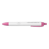 Customizable logo website simple business Pink Blauwe Inkt Pen (Bodem)