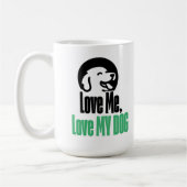 Customizable Love Me Love My Dog Koffiemok (Links)