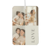 Customizable Love Three Photo Collage Keepsake Luchtverfrisser (Voorkant)