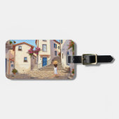 Customizable Luggage Tag with a Cityscape Bagagelabel (Voorkant horizontaal)
