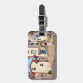 Customizable Luggage Tag with a Cityscape Bagagelabel (Voorkant verticaal)