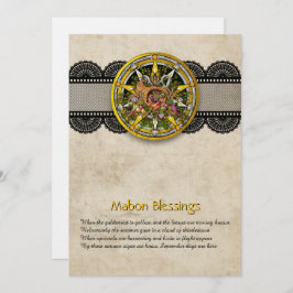 Customizable Mabon Autumn Equinox Greeting Card Bedankkaart