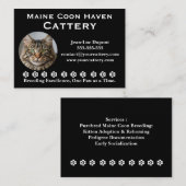 Customizable Maine Coon Cattery Business Card Visitekaartje (Voorkant / Achterkant)
