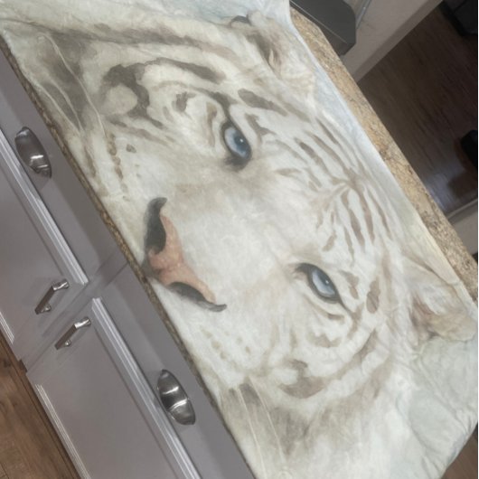 Customizable Majestic White Bengal Tiger Animal Fleece Deken