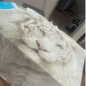 Customizable Majestic White Bengal Tiger Animal Fleece Deken