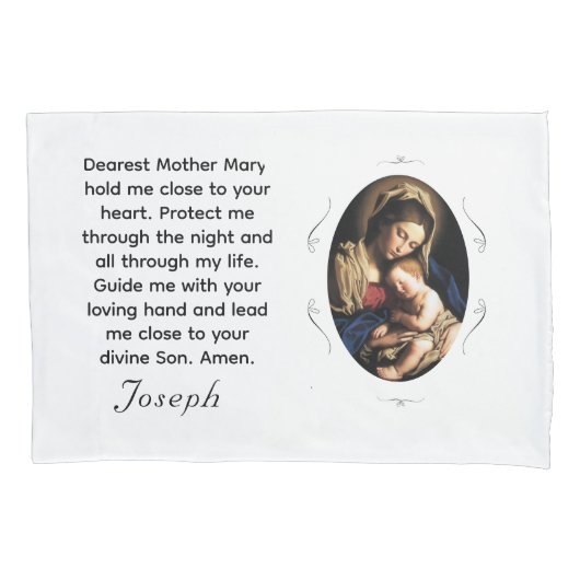 Customizable Mary & Christ Child Kussensloop (Voorkant)