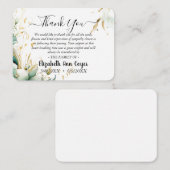 Customizable Memorial Thank You Card  Informatiekaartje (Voorkant / Achterkant)