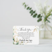 Customizable Memorial Thank You Card  Informatiekaartje (Staand voorkant)