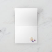 Customizable Mermaid Birthday Girls Bedankkaart (Binnen)