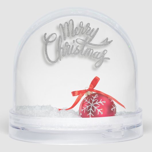 Customizable Merry Christmas Sneeuwbol (Achterkant)