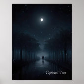 Customizable Midnight Stroll in Moonlight Poster (Voorkant)