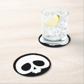 Customizable Mini Skull Ronde Kartonnen Onderzetter (Insitu)