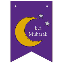 Customizable Modern Minimalist Eid Bunting - Vlaggetjes
