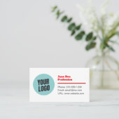 Customizable Modern Minimalistic Business Card Visitekaartje (Staand voorkant)