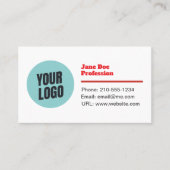 Customizable Modern Minimalistic Business Card Visitekaartje (Voorkant)