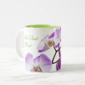 Customizable Mom Orchid Tweekleurige Koffiemok (Voorkant links)