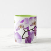 Customizable Mom Orchid Tweekleurige Koffiemok (Center)
