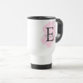 Customizable Monogram Travel Mug with Color Accent Reisbeker (Voorkant rechts)
