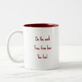Customizable Motivational Quote Mug  Tweekleurige Koffiemok (Links)