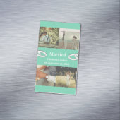 Customizable Multi Photo Wedding Family Gift  Magnetisch Visitekaartje (Voorbeeld)