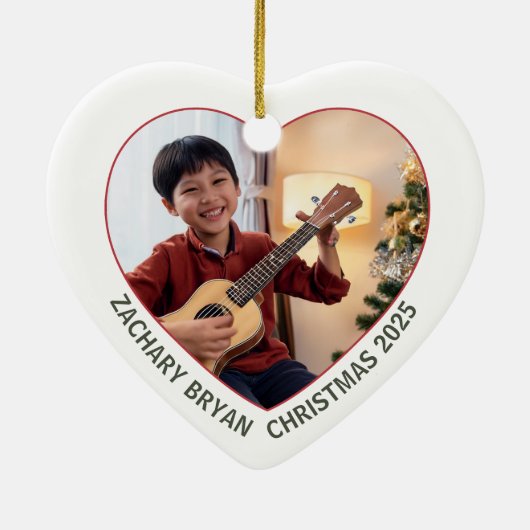 Customizable Music Teacher Student Photo Keramisch Ornament (Achterkant)