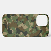 Customizable Name Camouflage Military Kaki Brown iPhone Hoesje (Achterkant horizontaal)
