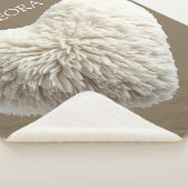 Customizable Name Fluffy Heart Blanket Sherpa Deken (3/4)