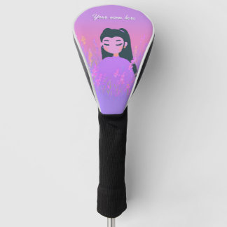 Customizable Name Golf Girl Lavender Daydream Golfheadcover