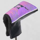 Customizable Name Golf Girl Lavender Daydream Golfheadcover (3/4 voorkant)