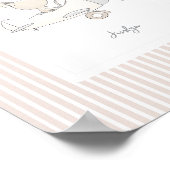 Customizable Name Nursery Poster - Cute Bunny  (Hoek)