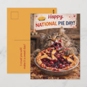 Customizable National Pie Day Postcard Briefkaart (Voorkant / Achterkant)
