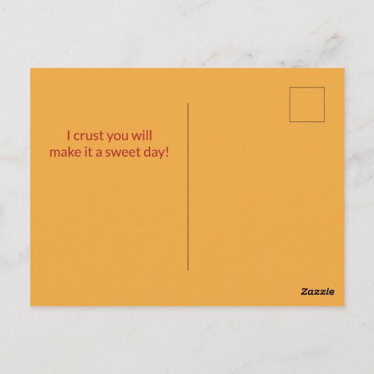 Customizable National Pie Day Postcard Briefkaart (Achterkant)