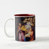Customizable Nativity Prayer Mug Tweekleurige Koffiemok (Links)
