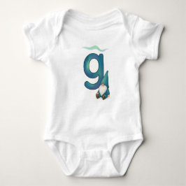 Customizable Northern Lights Letter G Nordic Gnome Romper