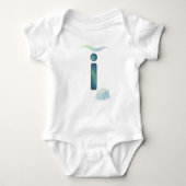 Customizable Northern Lights Letter I Iceberg Romper (Voorkant)