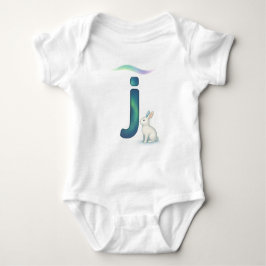 Customizable Northern Lights Letter J Jackrabbit Romper