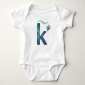 Customizable Northern Lights Letter K Kite Romper (Voorkant)