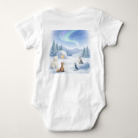 Customizable Northern Lights Letter K Kite Romper (Achterkant)