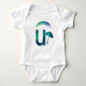 Customizable Northern Lights Letter U Umbrella Romper (Voorkant)