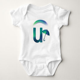 Customizable Northern Lights Letter U Umbrella Romper
