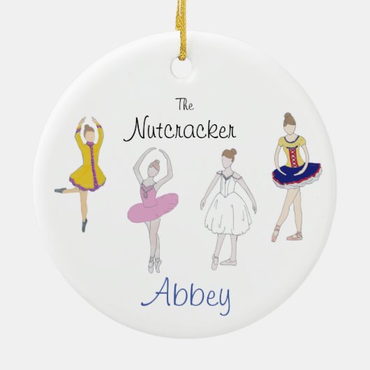 Customizable Nutcracker Dew/Snow/Columbine/Chinese Keramisch Ornament (Achterkant)