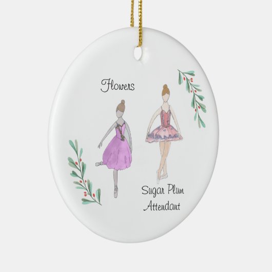 Customizable Nutcracker Flowers/Sugar Plum Keramisch Ornament (Rechts)