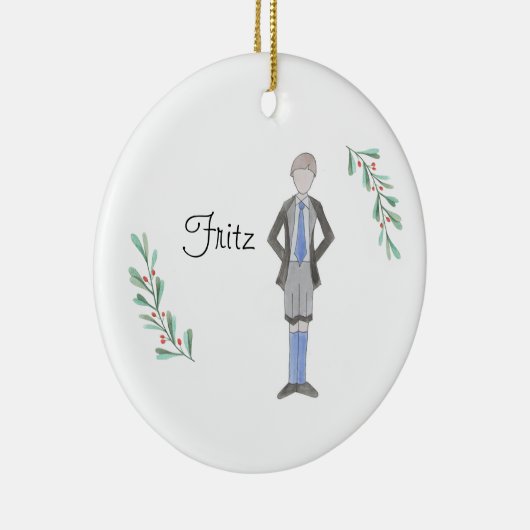 Customizable Nutcracker Fritz Keepsake Keramisch Ornament (Rechts)
